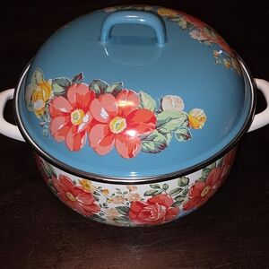 Pioneer Woman Floral Enamel Stockpot with Lid